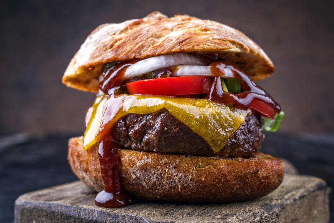 Recipe: Grilled Wagyu Burgers with Cheddar Cheese, Fried Onion Straws and Comeback Sauce